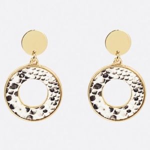 New Snakeskin Print Hoop Earrings